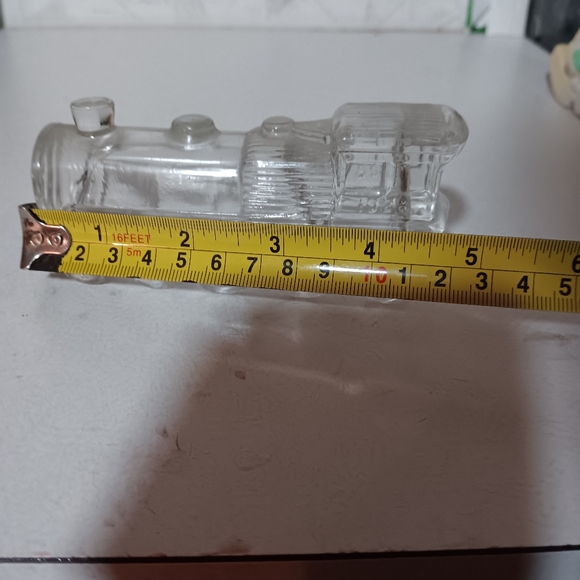 !!!Vintage 1930-40s glass candy container in the shape of a Train Locomotive - Picture 4 of 6